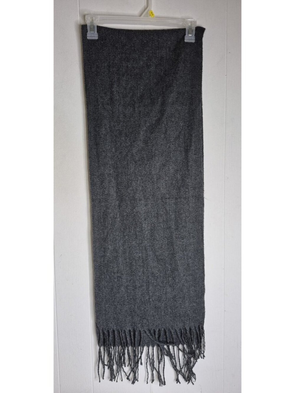 Alpine Swiss Heathered Gray Fringe Scarf Men's
